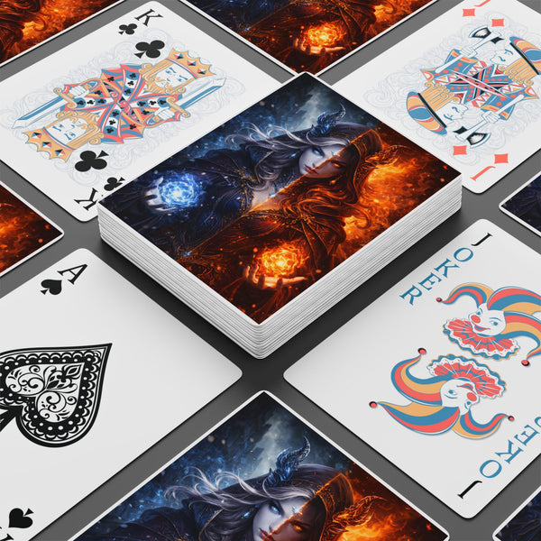 Fire & Ice Sorceress Playing Cards