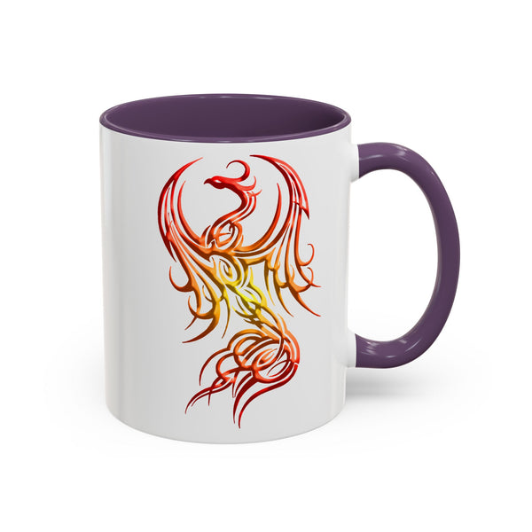 Phoenix Accent Coffee Mug – Red / Orange / Yellow Ombre - 11oz