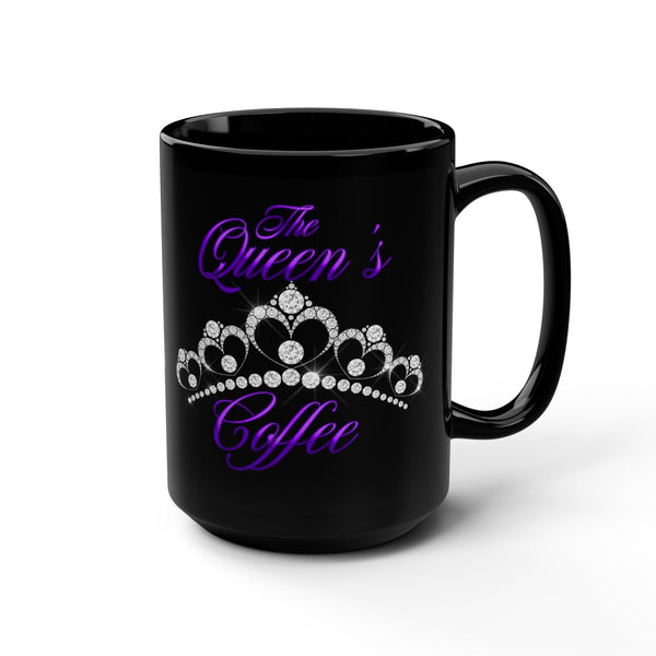 The Queen's Coffee - Royal Purple - 15oz Black Mug