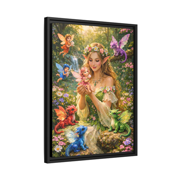 Enchanted Fairy Garden-  Framed Canvas Wall Art