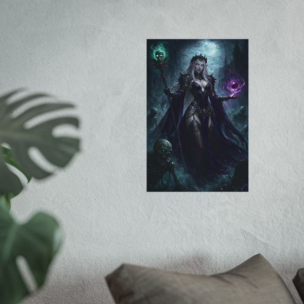 Necromancer Sorceress - Fantasy Art Poster