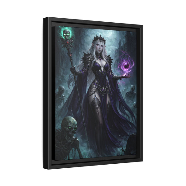 Necromancer Sorceress - Framed Canvas  Fantasy Wall Art