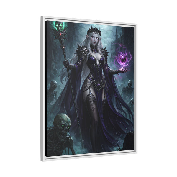 Necromancer Sorceress - Framed Canvas  Fantasy Wall Art