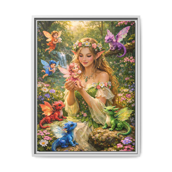 Enchanted Fairy Garden-  Framed Canvas Wall Art
