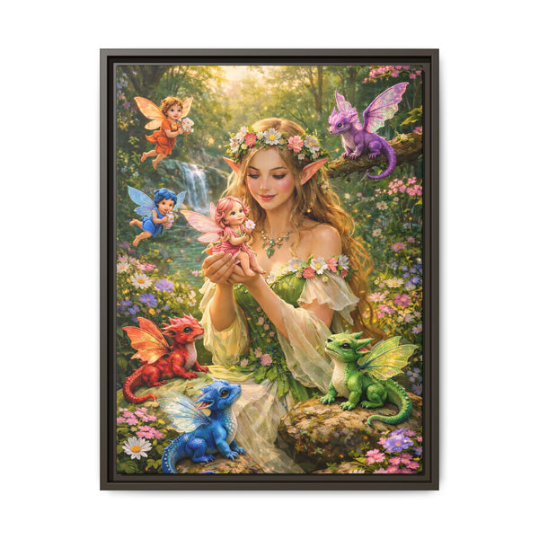 Enchanted Fairy Garden-  Framed Canvas Wall Art