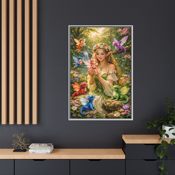 Enchanted Fairy Garden-  Framed Canvas Wall Art