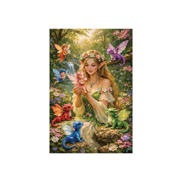 Enchanted Fairy Garden - Fantasy Art Poster