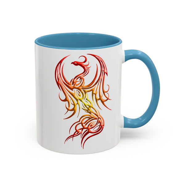 Phoenix Accent Coffee Mug – Red / Orange / Yellow Ombre - 11oz