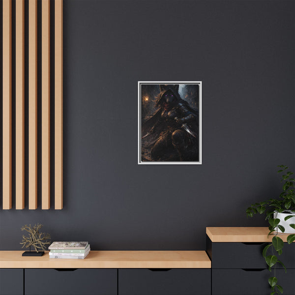 Shadow Wolf Assasin - Framed Canvas  Fantasy Wall Art