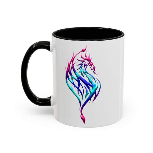 Phoenix Accent Coffee Mug - Fuchsia / Purple / Aqua Ombre - 11oz