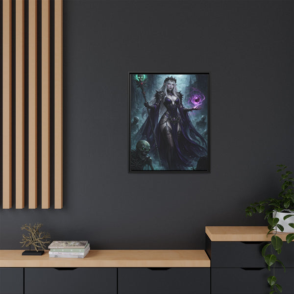 Necromancer Sorceress - Framed Canvas  Fantasy Wall Art