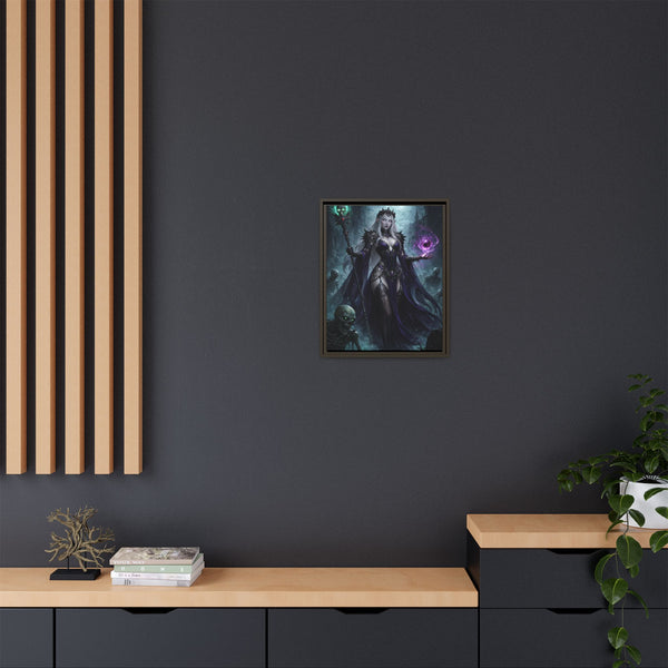 Necromancer Sorceress - Framed Canvas  Fantasy Wall Art