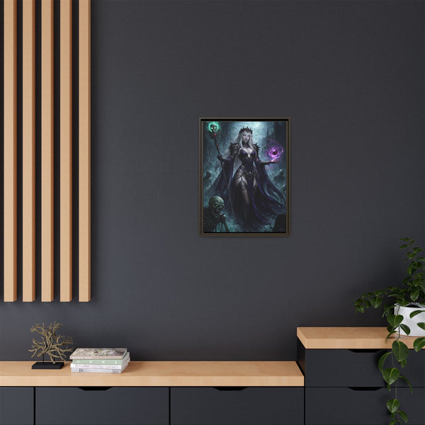 Necromancer Sorceress - Framed Canvas  Fantasy Wall Art