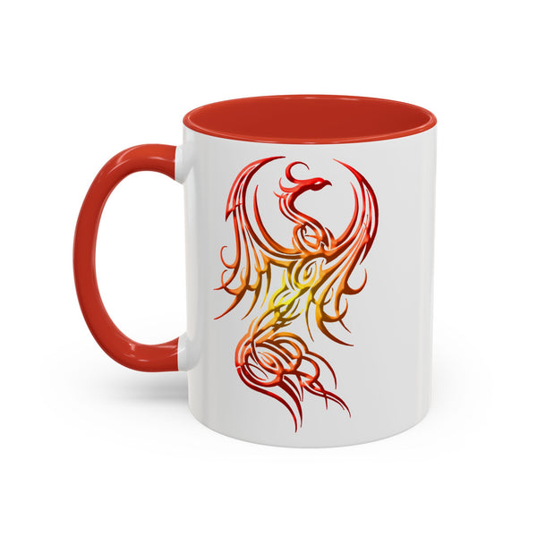 Phoenix Accent Coffee Mug – Red / Orange / Yellow Ombre - 11oz