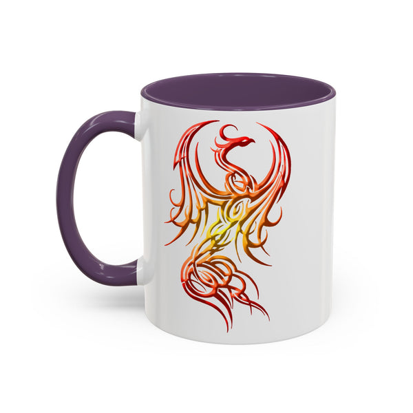 Phoenix Accent Coffee Mug – Red / Orange / Yellow Ombre - 11oz