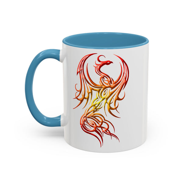 Phoenix Accent Coffee Mug – Red / Orange / Yellow Ombre - 11oz