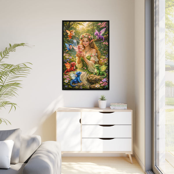 Enchanted Fairy Garden-  Framed Canvas Wall Art