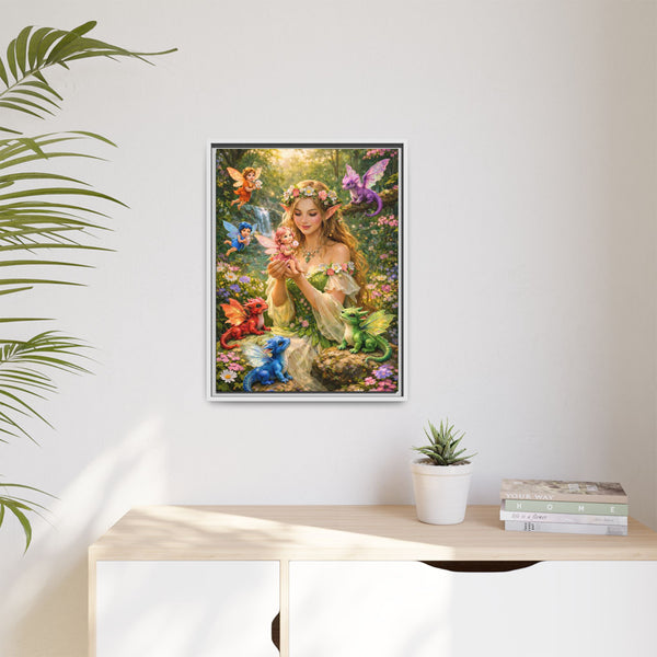 Enchanted Fairy Garden-  Framed Canvas Wall Art