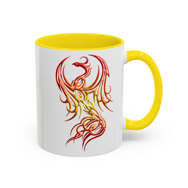 Phoenix Accent Coffee Mug – Red / Orange / Yellow Ombre - 11oz