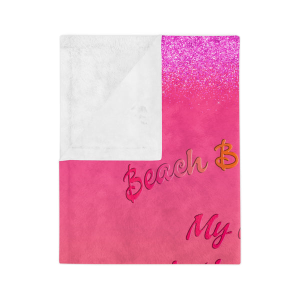 Beach Babe Life Blanket  -  Velveteen Microfiber Throw