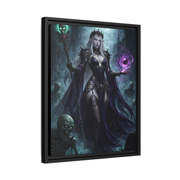 Necromancer Sorceress - Framed Canvas  Fantasy Wall Art