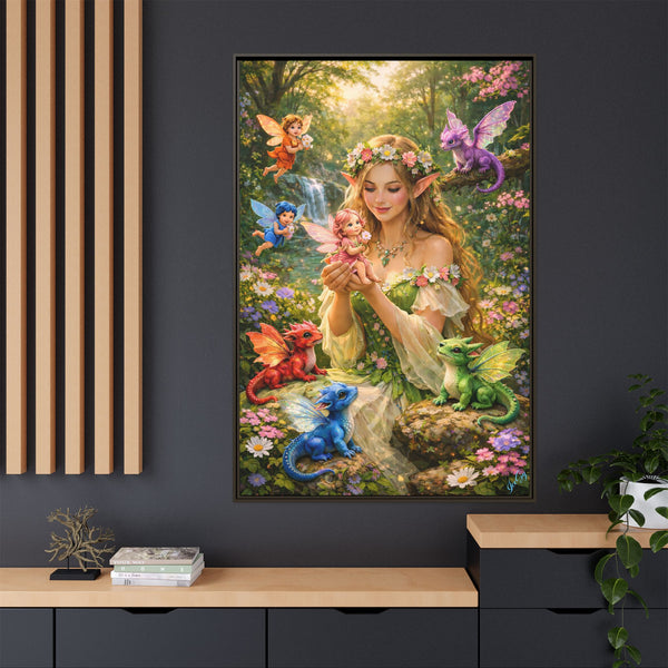 Enchanted Fairy Garden-  Framed Canvas Wall Art