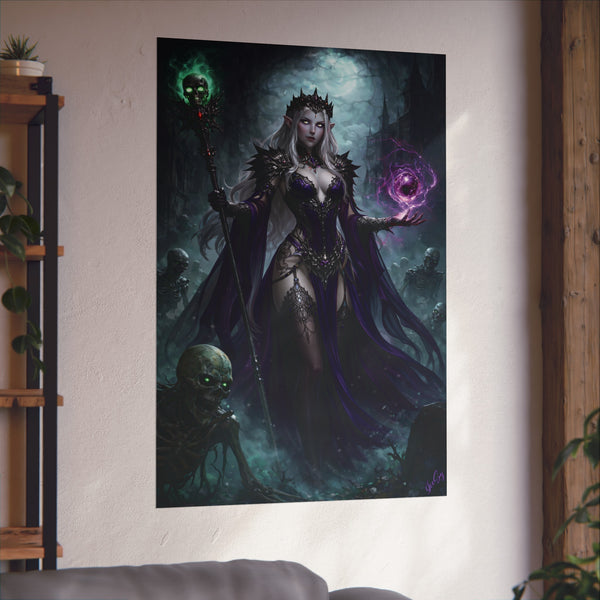 Necromancer Sorceress - Fantasy Art Poster