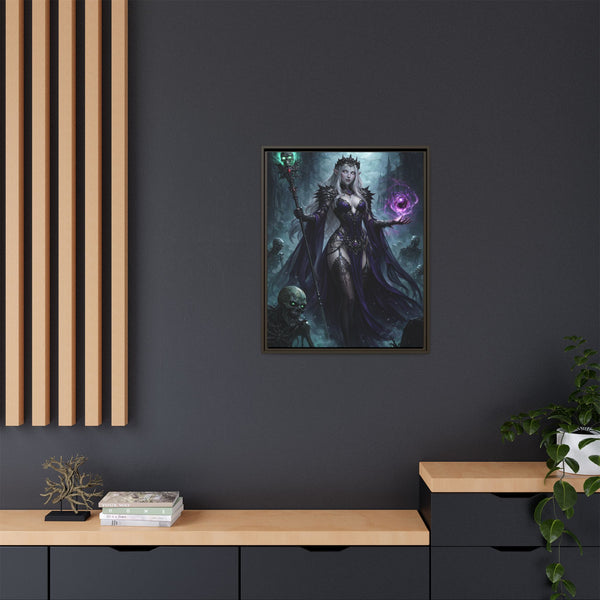 Necromancer Sorceress - Framed Canvas  Fantasy Wall Art