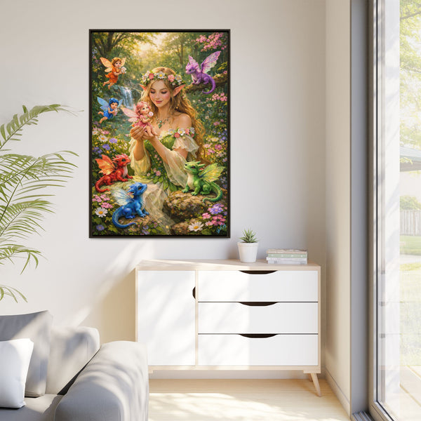 Enchanted Fairy Garden-  Framed Canvas Wall Art