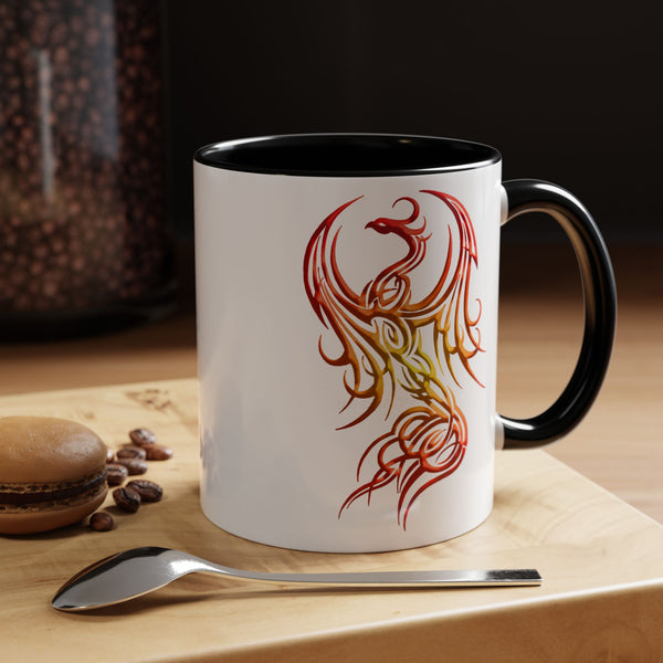 Phoenix Accent Coffee Mug – Red / Orange / Yellow Ombre - 11oz