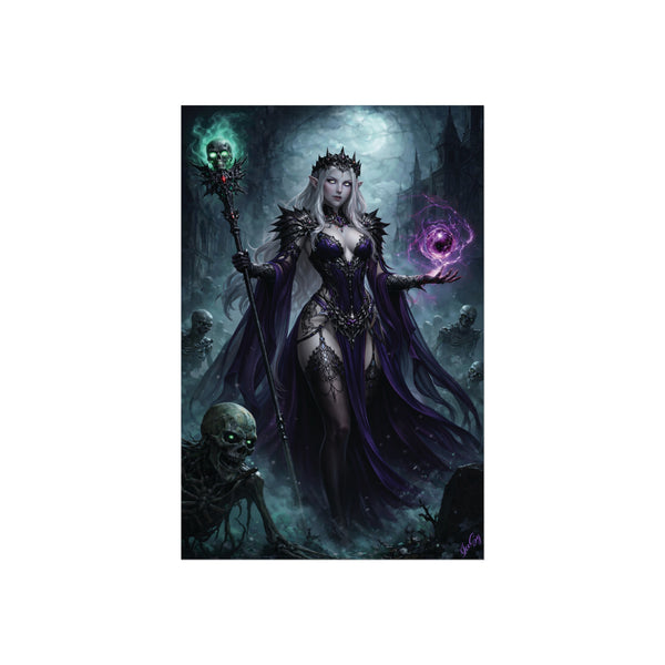 Necromancer Sorceress - Fantasy Art Poster