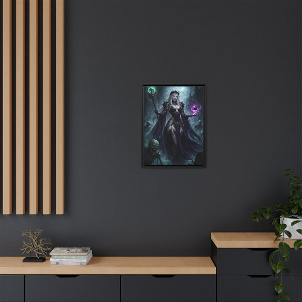 Necromancer Sorceress - Framed Canvas  Fantasy Wall Art