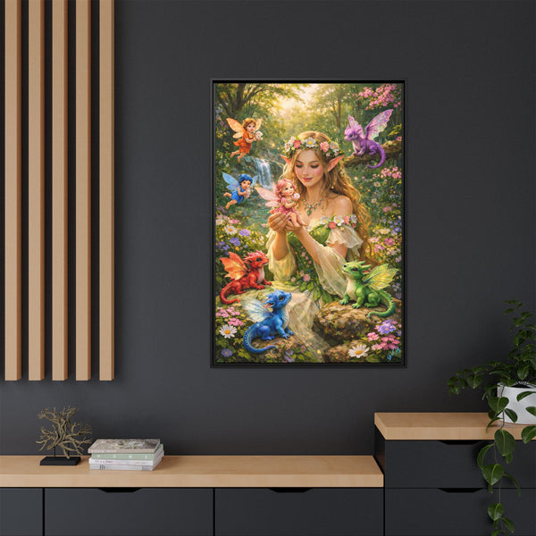 Enchanted Fairy Garden-  Framed Canvas Wall Art