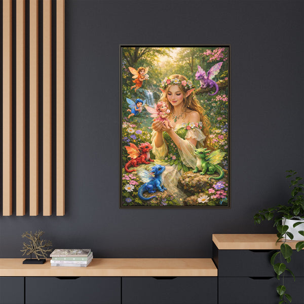 Enchanted Fairy Garden-  Framed Canvas Wall Art