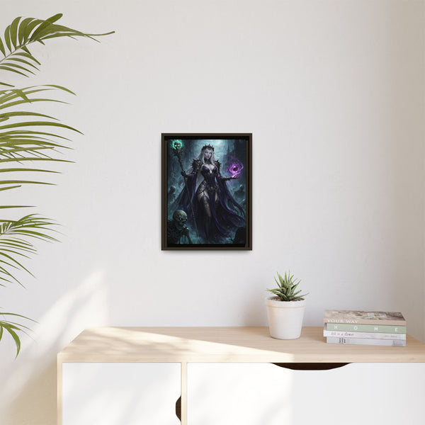Necromancer Sorceress - Framed Canvas  Fantasy Wall Art