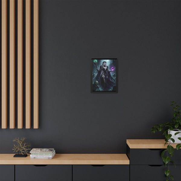 Necromancer Sorceress - Framed Canvas  Fantasy Wall Art