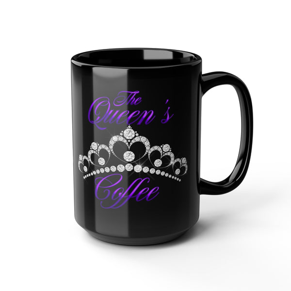 The Queen's Coffee - Royal Purple - 15oz Black Mug