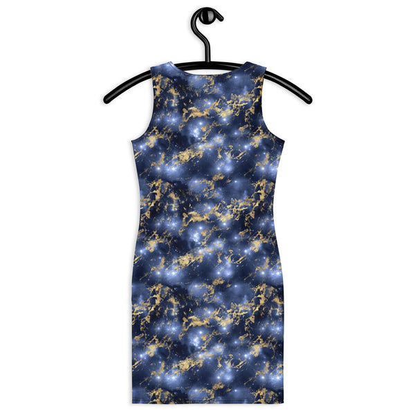 Bodycon Sport Dress - Galaxy Marble - Blue