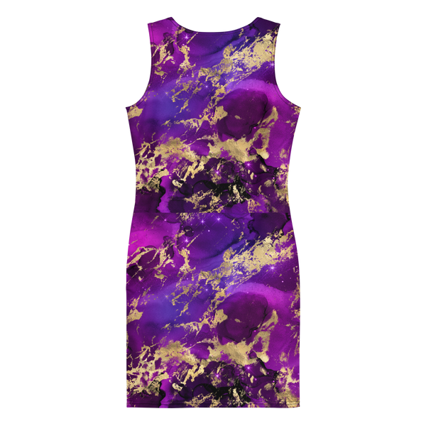 Bodycon Sport Dress - Galaxy Marble - Pink/Purple