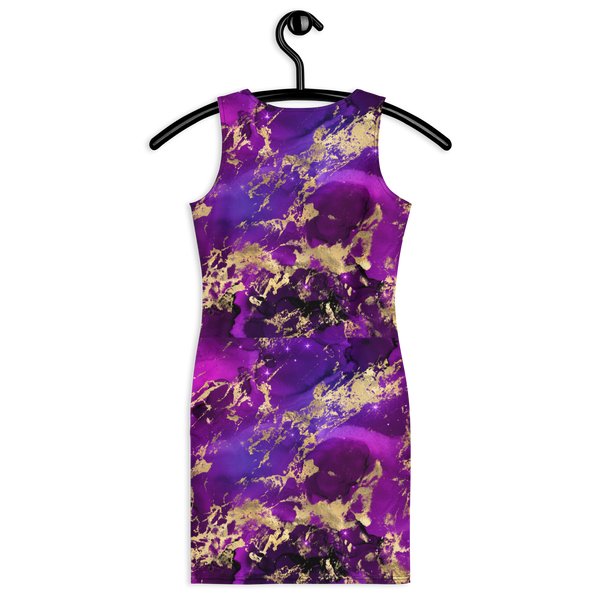 Bodycon Sport Dress - Galaxy Marble - Pink/Purple