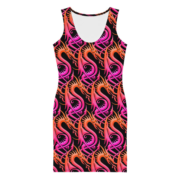 Bodycon Sport Dress - NCD - Orange/Pink