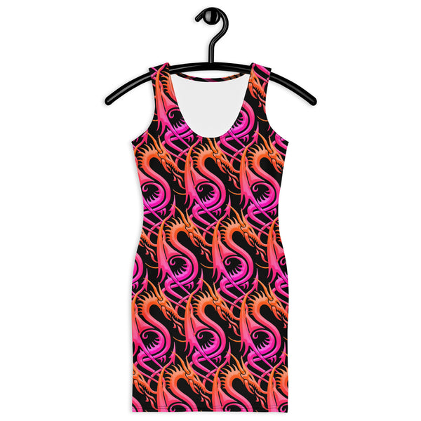 Bodycon Sport Dress - NCD - Orange/Pink