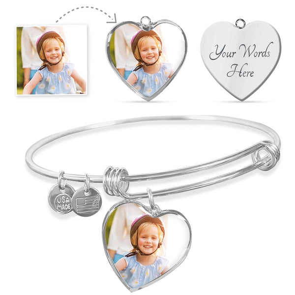 Luxury Heart Bangle Bracelet