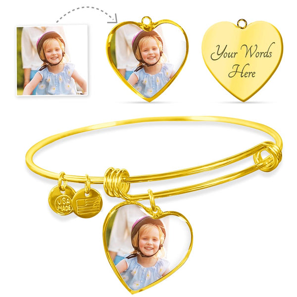 Luxury Heart Bangle Bracelet