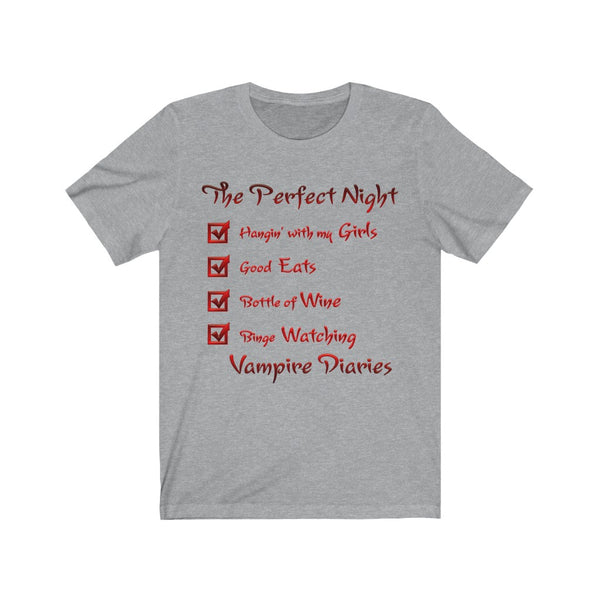Vampire Diaries - The Perfect Night - Unisex Jersey Short Sleeve Tee