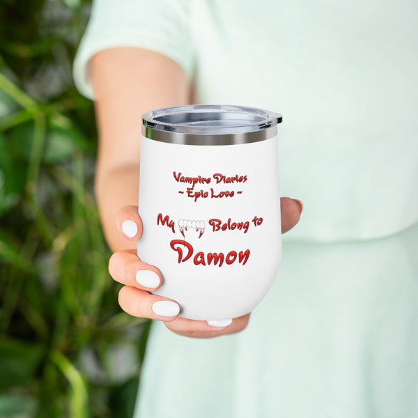 Vampire Diaries - Epic Love Damon - 12oz Insulated Wine Tumbler