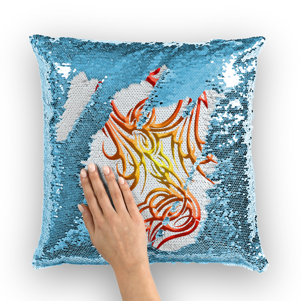 Celtic Phoenix Sequin Cushion Cover