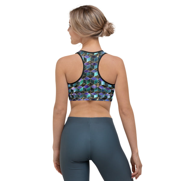 IsoGeoCube - Blues - Sports Bra
