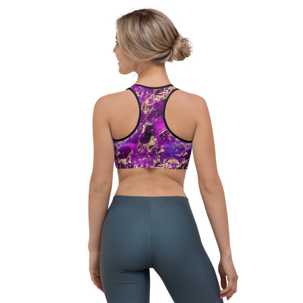 Marble Galaxy - Fuchsia -  Sports Bra