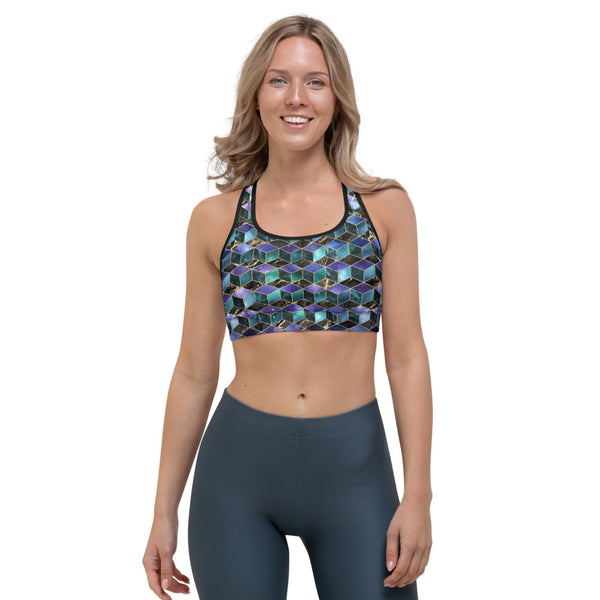 IsoGeoCube - Blues - Sports Bra